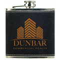 6 Oz. Stainless Steel/Leather Flask